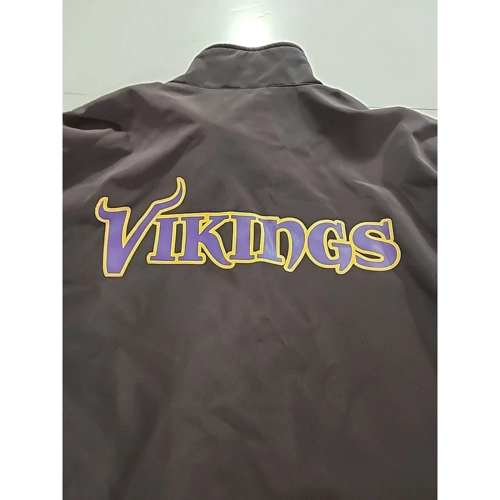 NFL Minnesota Vikings G-III Softshell Jacket Mens XXL Purple Black Full Zip Coat